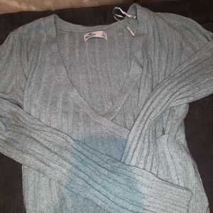 Knitted Hollister Crossover Sweater